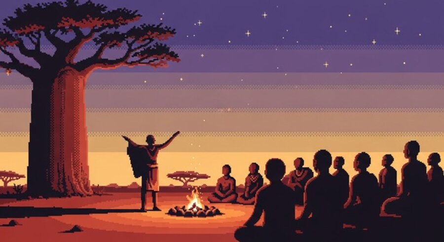 A circle around the fire in the tradition the programme draws on